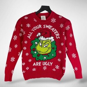 Kids The Grinch All Your Sweaters Are Ugly Holiday Christmas Sweater XS